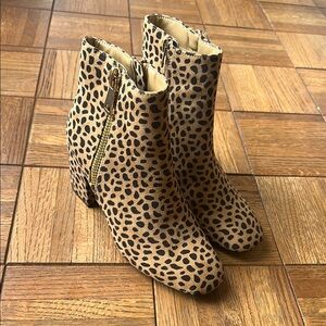 Leopard Print Ankle Boots